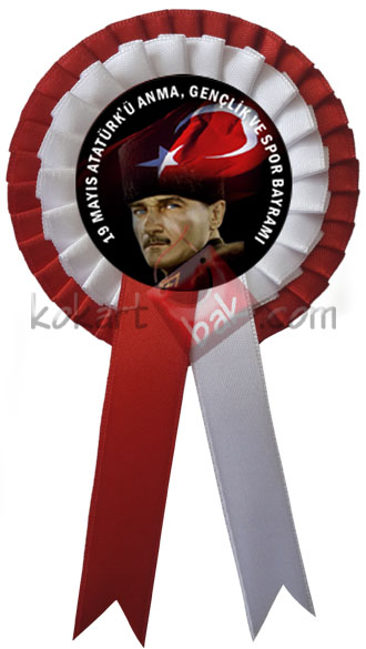 19 Mayıs Atatürk'ü Anma, Gençlik ve Spor Bayramı Saten Yaka Kokartı