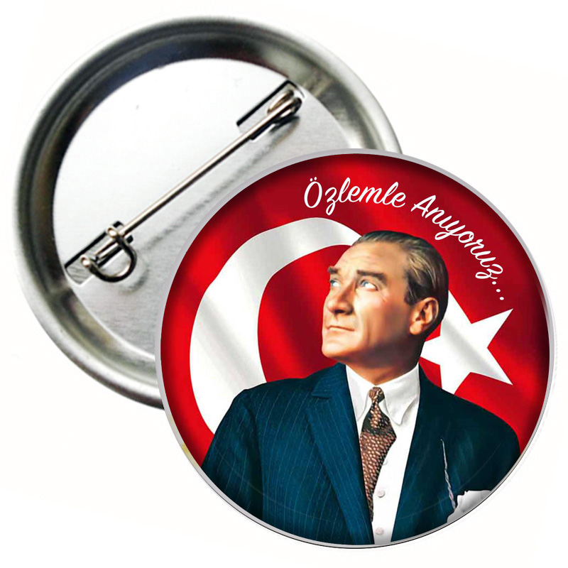Özlemle Anıyoruz Atatürk Yaka Rozeti