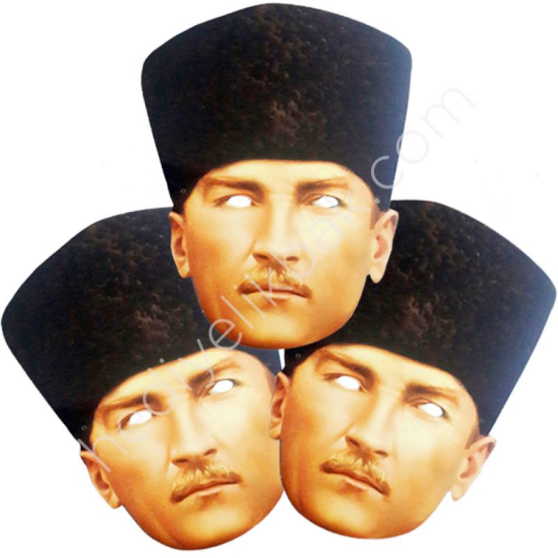 Atatürk Karton Yüz Maskesi